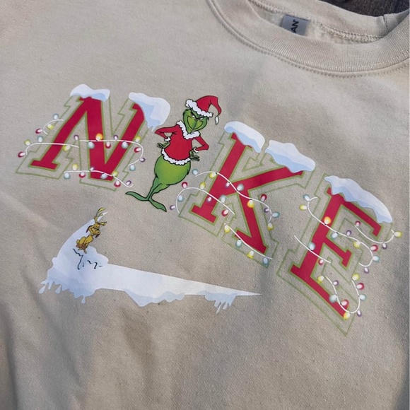 Christmas Nike sweatshirt, Christmas sweatshirt, Nike sweatshirt - Picture 2 of 3